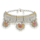 Classic Floral Pendant Pearl Necklace Set