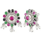 Floral Crystal Studded Necklace Set