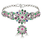 Floral Crystal Studded Necklace Set