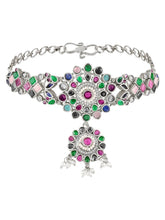 Floral Crystal Studded Necklace Set