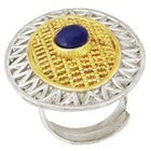 Textured Oval Mosaic Statement Ring