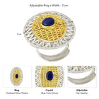 Textured Oval Mosaic Statement Ring