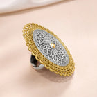 Bold Mandala Design Round Ring