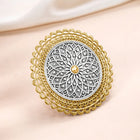 Bold Mandala Design Round Ring