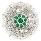 Floral Center Round Adjustable Ring