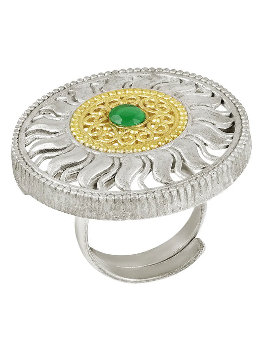 Sunburst Design Traditional Ring