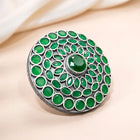 Circular Gem Cluster Statement Ring