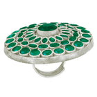 Circular Gem Cluster Statement Ring