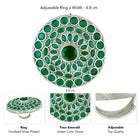 Circular Gem Cluster Statement Ring