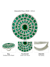 Circular Gem Cluster Statement Ring