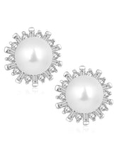 Harmony in Pearls CZ Studs