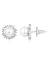 Harmony in Pearls CZ Studs