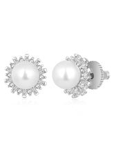 Harmony in Pearls CZ Studs