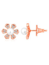 Floral Luxe Pearl CZ Studs