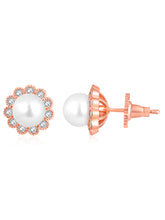 Stylish Simplicity CZ Pearl Studs