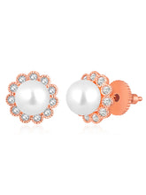 Stylish Simplicity CZ Pearl Studs