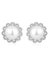 Stylish Simplicity CZ Pearl Studs