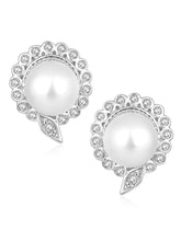 Mystic Pearls CZ Stud Earrings