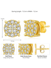 Mystic Golden Charms CZ Studs