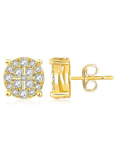 Mystic Golden Charms CZ Studs