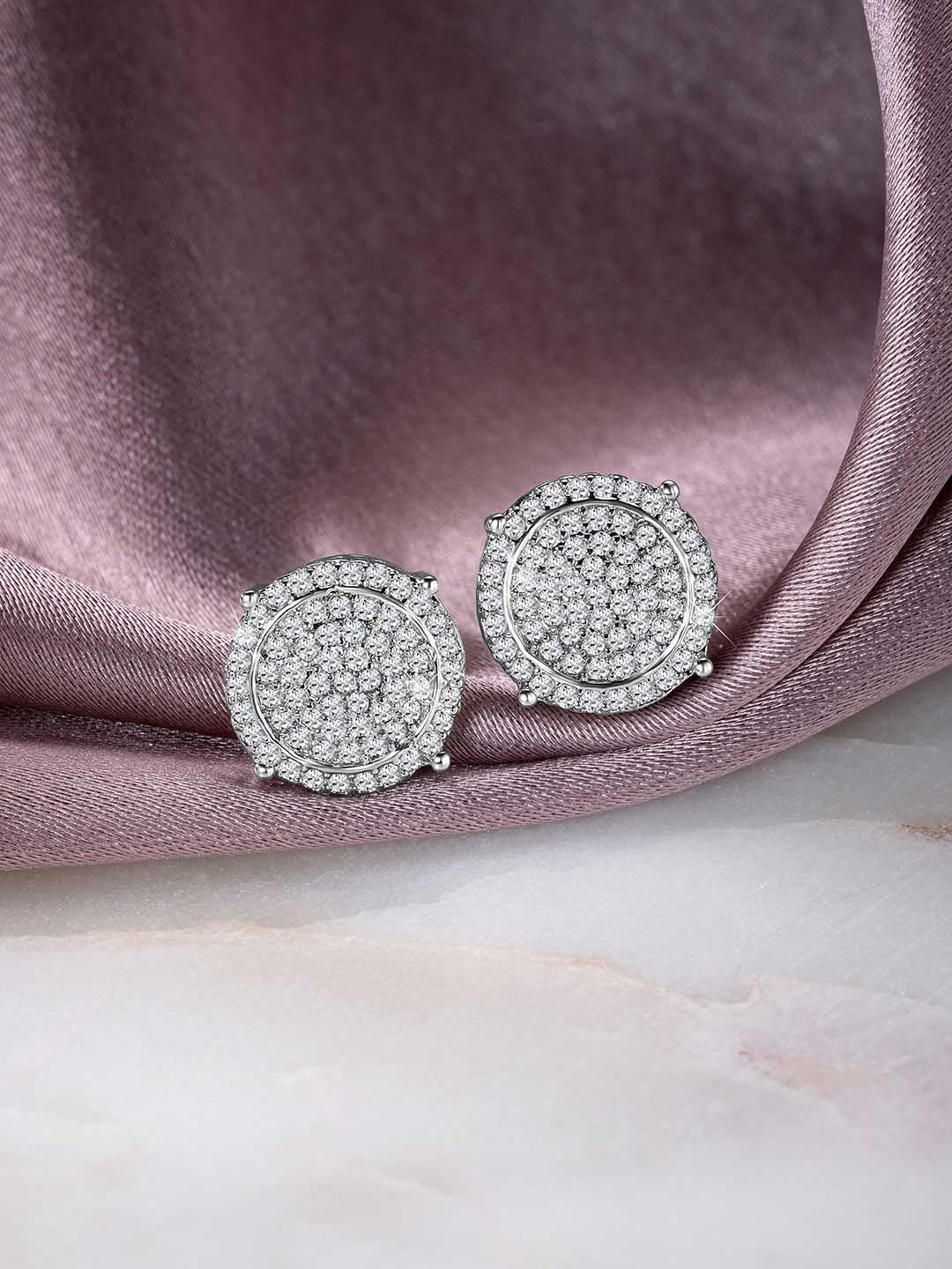 Ethereal Elegance Silver CZ Studs