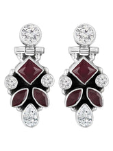 Burgundy Elegance Drop Earrings