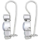 Shadowed Blossom Drop Earrings - White