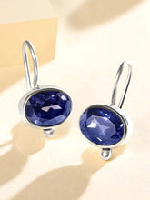 Vibrant Cobalt Flower Drop Earrings