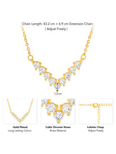 V Shaped Crystal Sparkle Pendant Chain