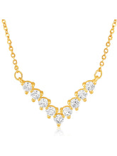 V Shaped Crystal Sparkle Pendant Chain