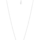 V Shaped Crystal Sparkle Pendant Chain - Silver