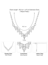 V Shaped Crystal Sparkle Pendant Chain