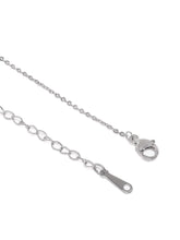 Elegant Circular Pendant Necklace. Silver necklace with a circular pendant. Best for casual wear, office wear & party wear. Wear Minimal Jewellery from Peora.