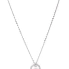 Elegant Circular Pendant Necklace. Silver necklace with a circular pendant. Best for casual wear, office wear & party wear. Wear Minimal Jewellery from Peora.