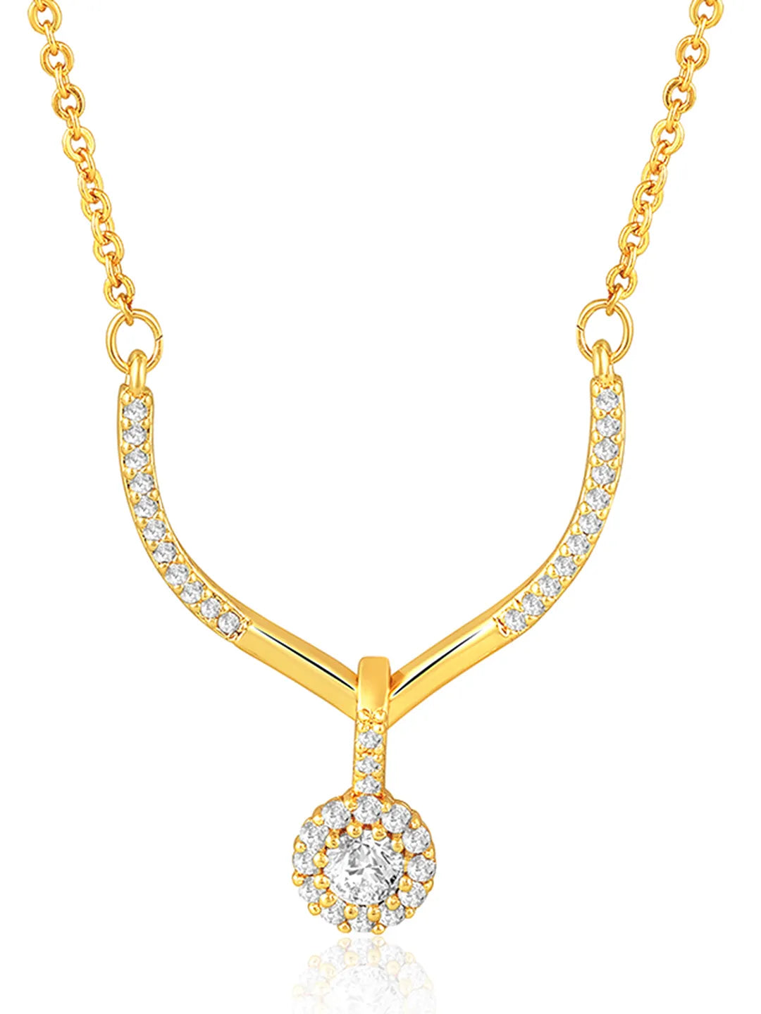 Minimalist CZ Drop Pendant Chain