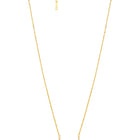 Minimalist CZ Drop Pendant Chain - Gold