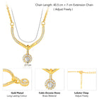 Minimalist CZ Drop Pendant Chain - Gold