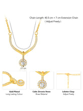 Minimalist CZ Drop Pendant Chain