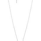 Minimalist CZ Drop Pendant Chain - Silver