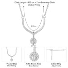 Minimalist CZ Drop Pendant Chain - Silver