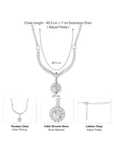 Minimalist CZ Drop Pendant Chain