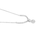 Minimalist CZ Drop Pendant Chain - Silver