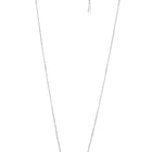 Floral Clover Motif CZ Necklace - Silver