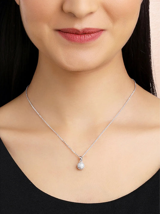 Sparkle Sphere CZ Pendant Chain