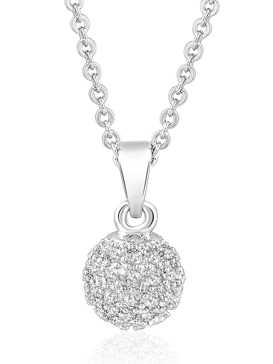 Sparkle Sphere CZ Pendant Chain