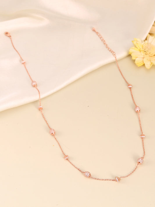 Dusky Charm Textured Chain Necklace