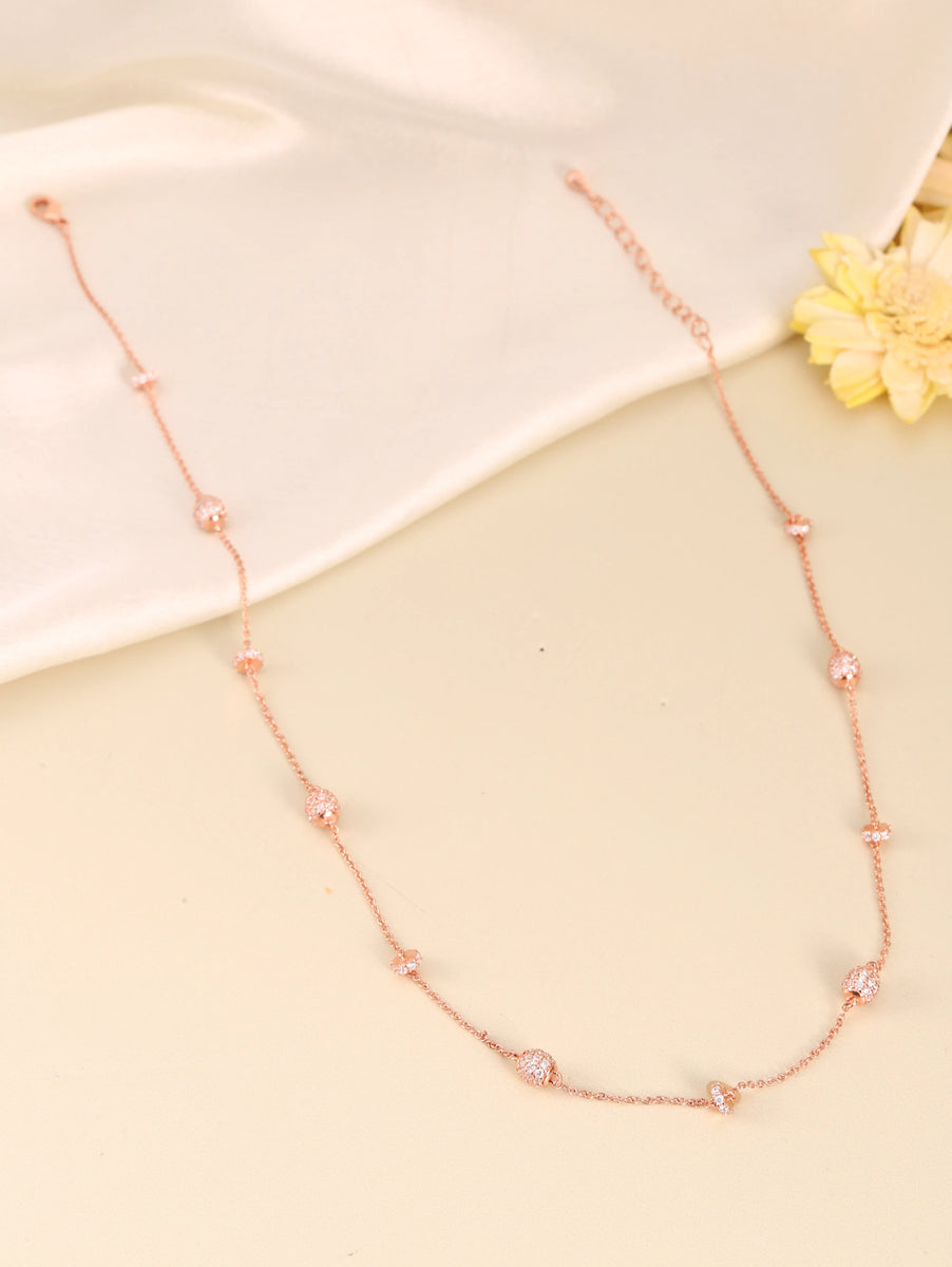 Dusky Charm Textured Chain Necklace