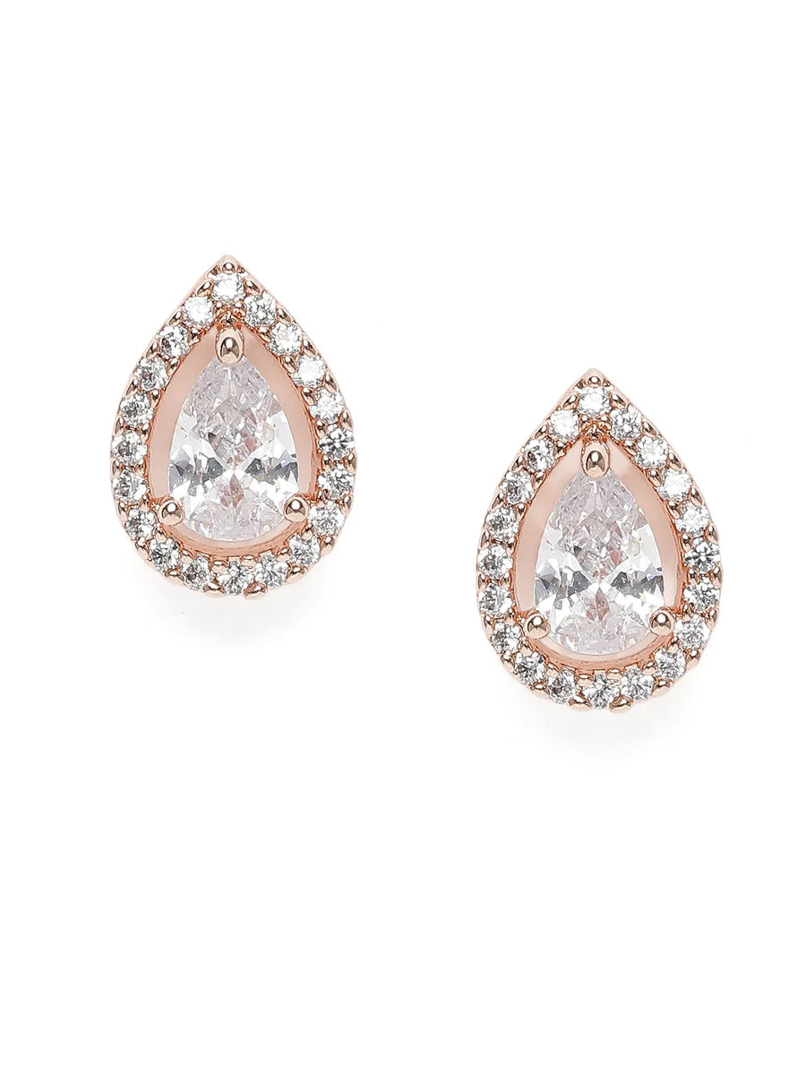 Dazzling Halo Pear Cut Earrings