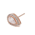 Dazzling Halo Pear Cut Earrings