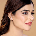 Dazzling Halo Pear Cut Earrings